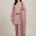 Amna Ali Nawaz Stitched 3 Pc Embroidered Suit - 8048 - (Lawn Cotton With Monarch Dupatta)