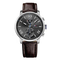 Tommy Hilfiger Alden Brown Leather Strap Black Dial Chronograph Quartz Watch for Gents - 1791309