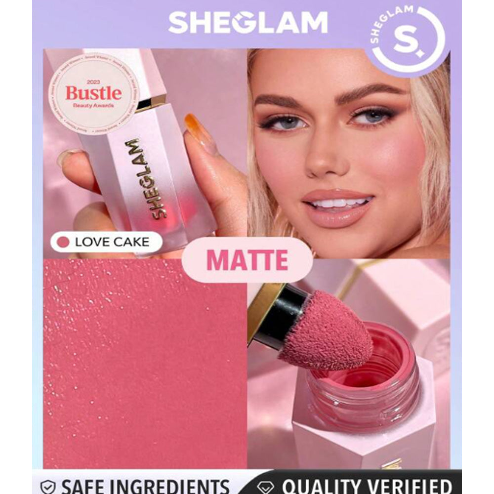 SHEGLAM - Color Bloom Liquid Blush Matte Finish-Love Cake