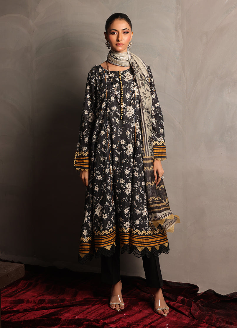 Zlooms 3 Pc Dobby Unstitched Suit - ZL25-C08-01