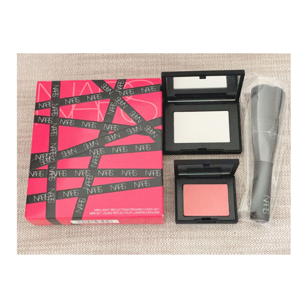 NARS - Mini Light Reflecting Orgasm Cheek Set, Orgasm Blush, Setting Powder, Brush
