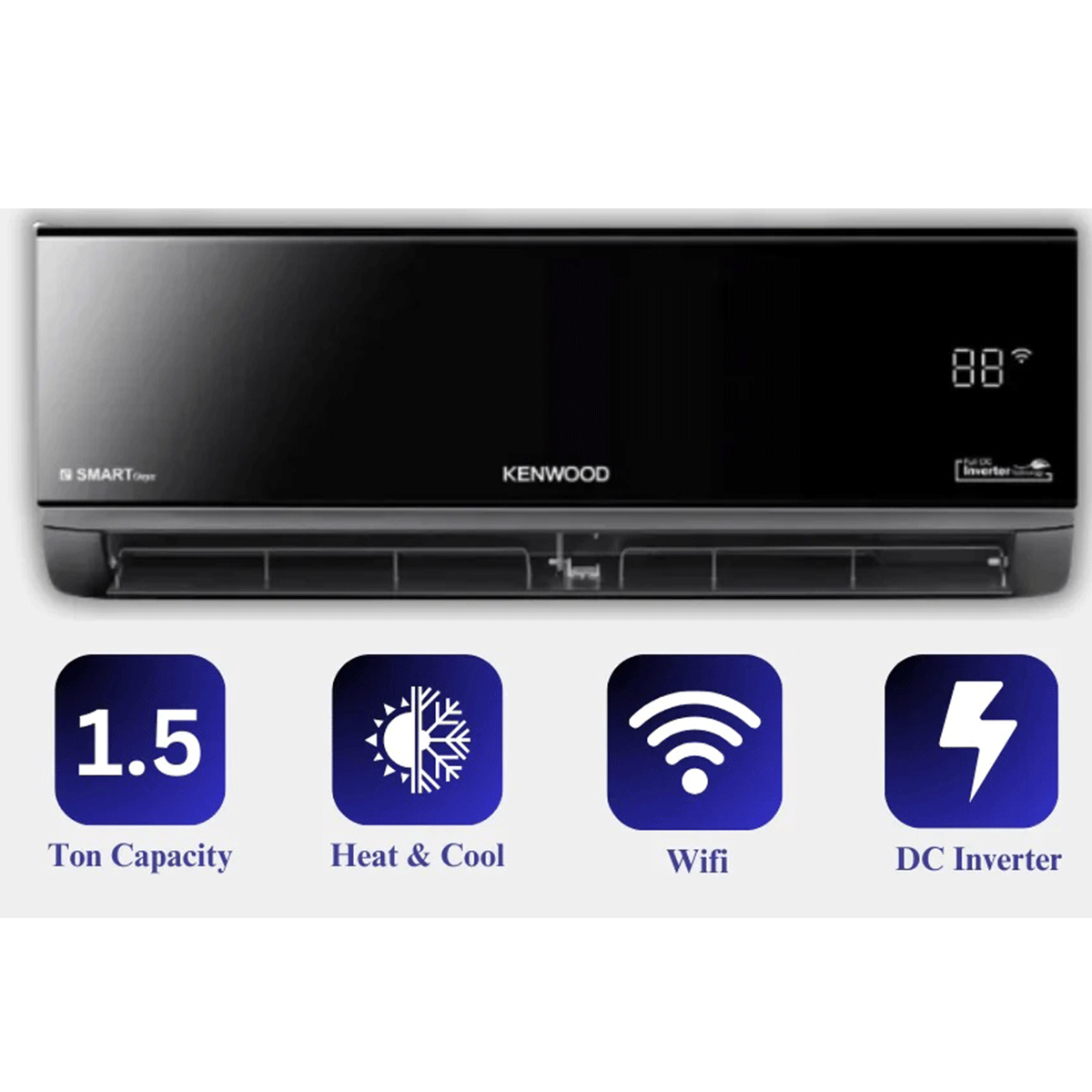 Kenwood 1.5 Ton Inverter AC KES-1866-S eSmart Oynx Smart Control Meets Powerful Comfort