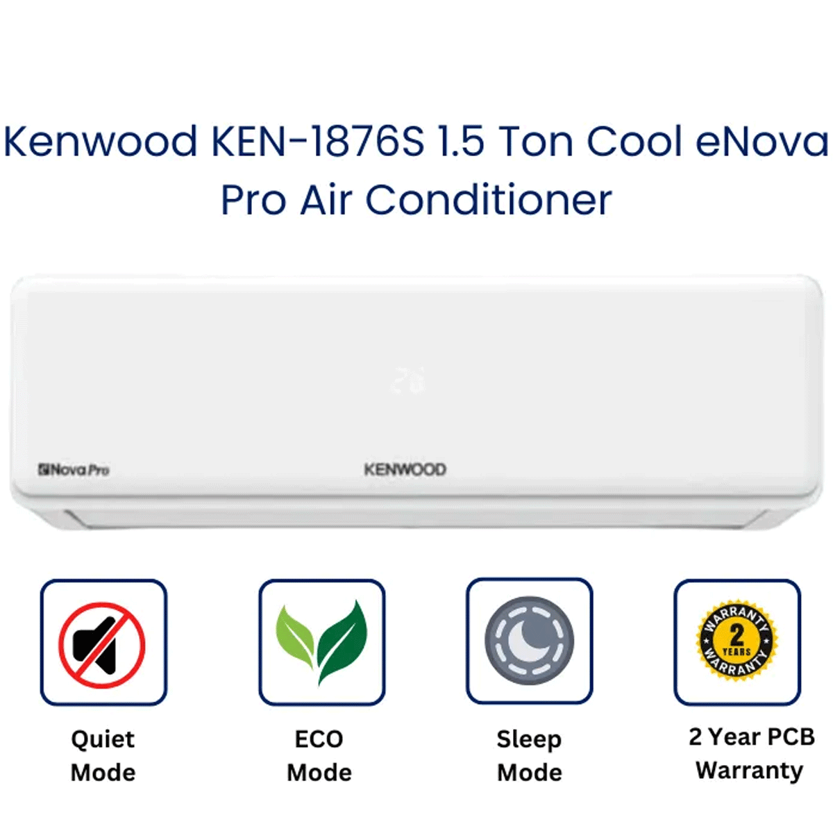 Kenwood Ac Non Inverter Only Cool 1.5 Ton e Nova Pro KEN-1876S
