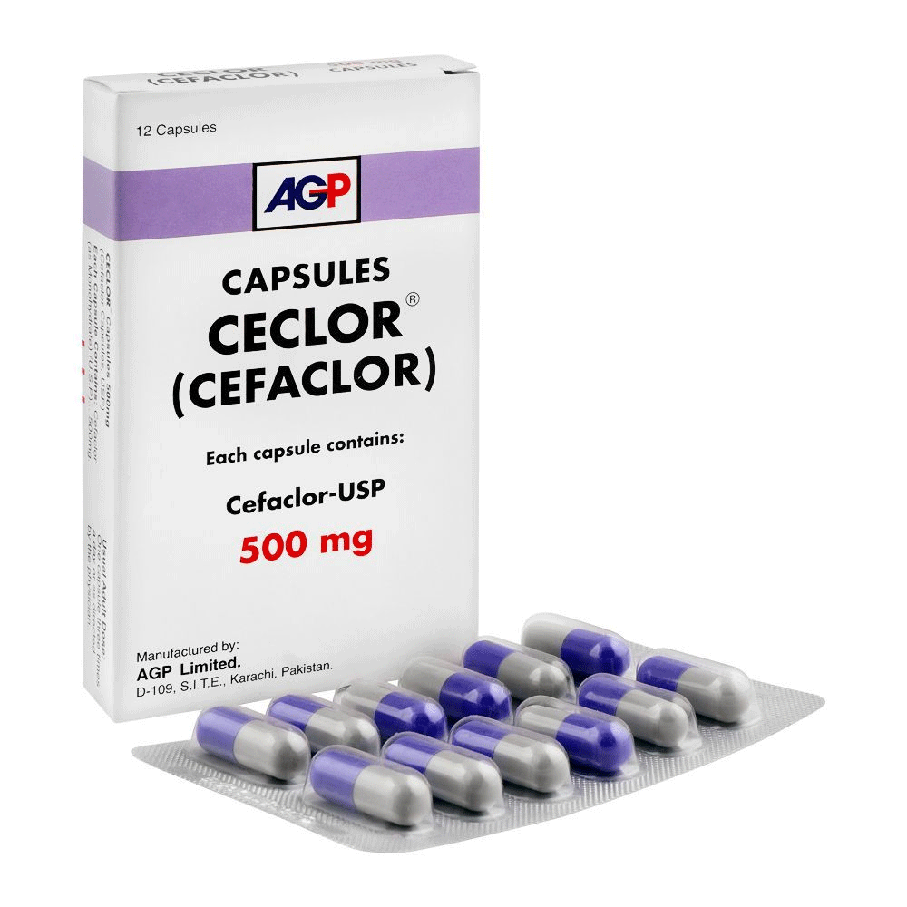 Ceclor 500mg Cap 12s Box