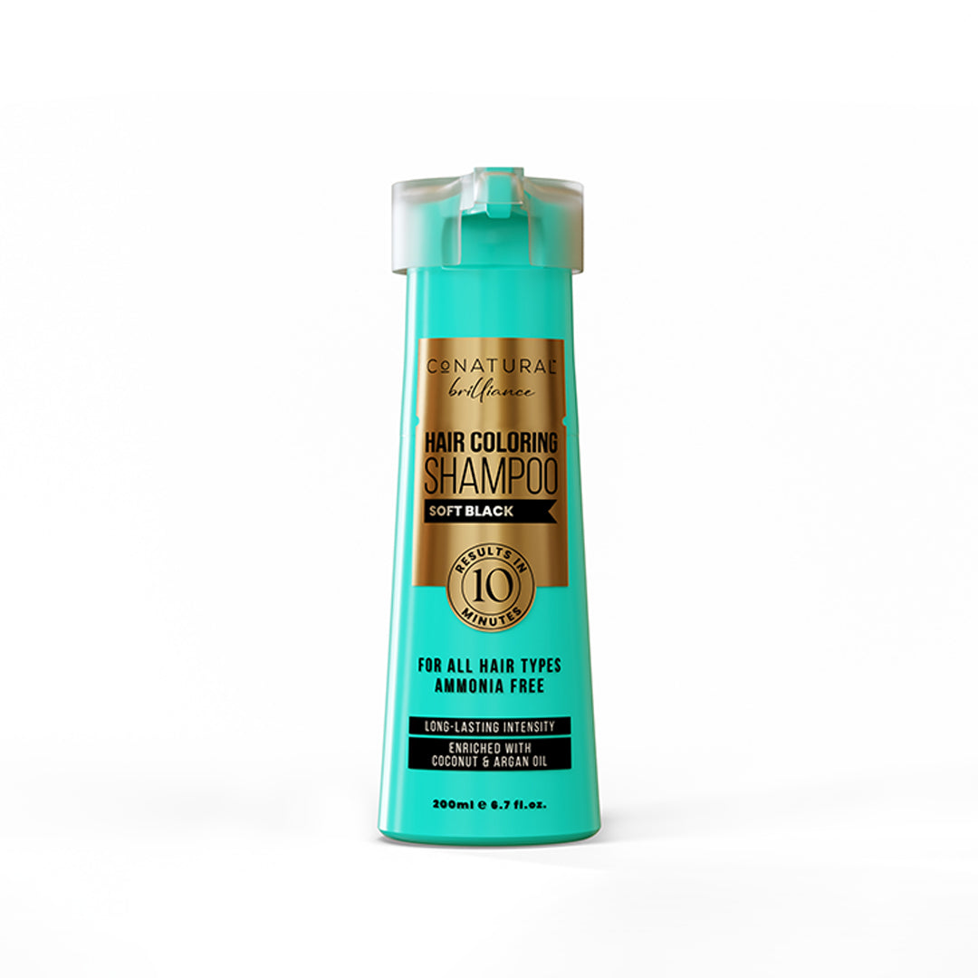 Conatural - Hair Coloring Shampoo - Soft Black