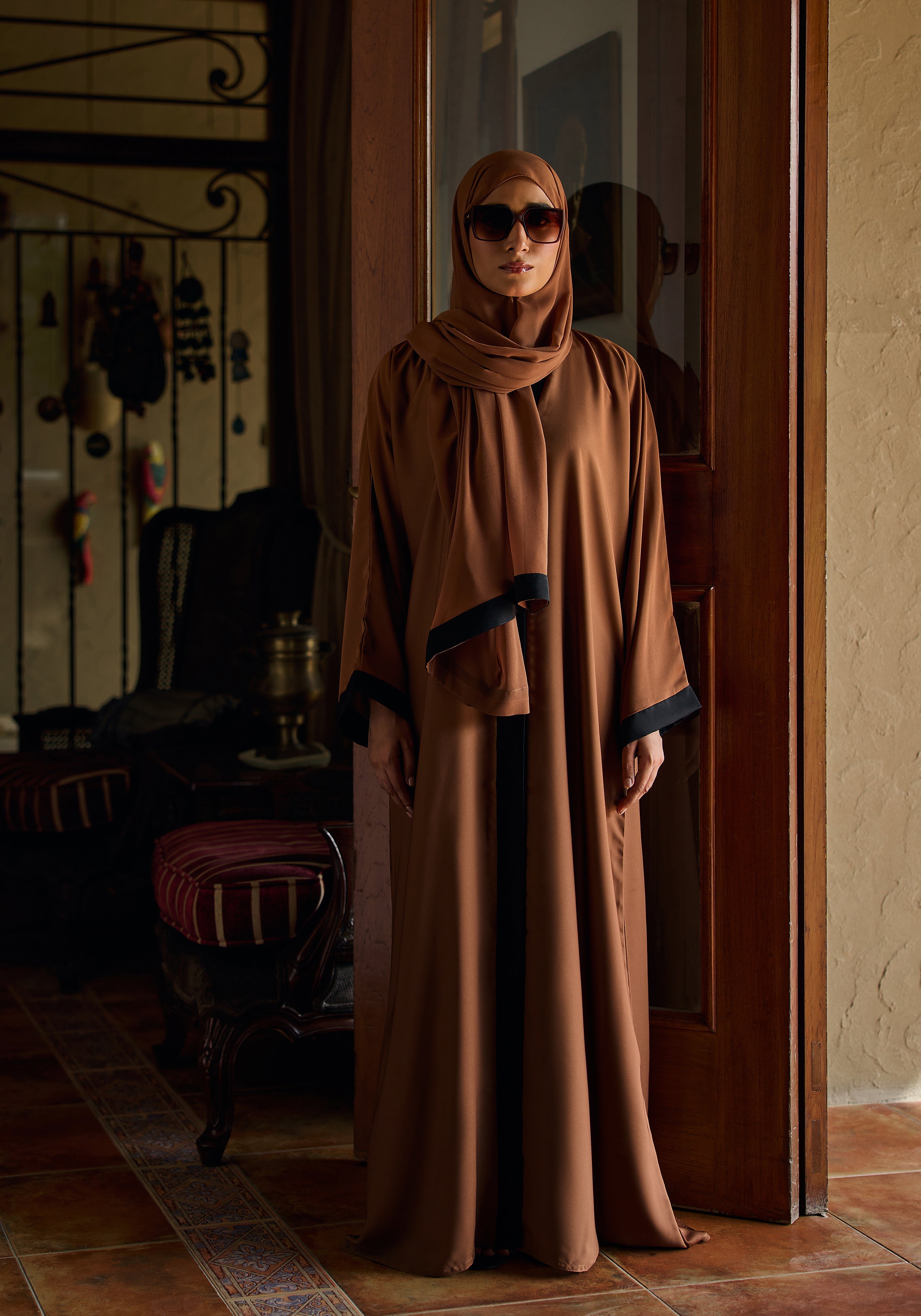 Hijabi.Pk Pristine Caramel Abaya | The Classic Edits