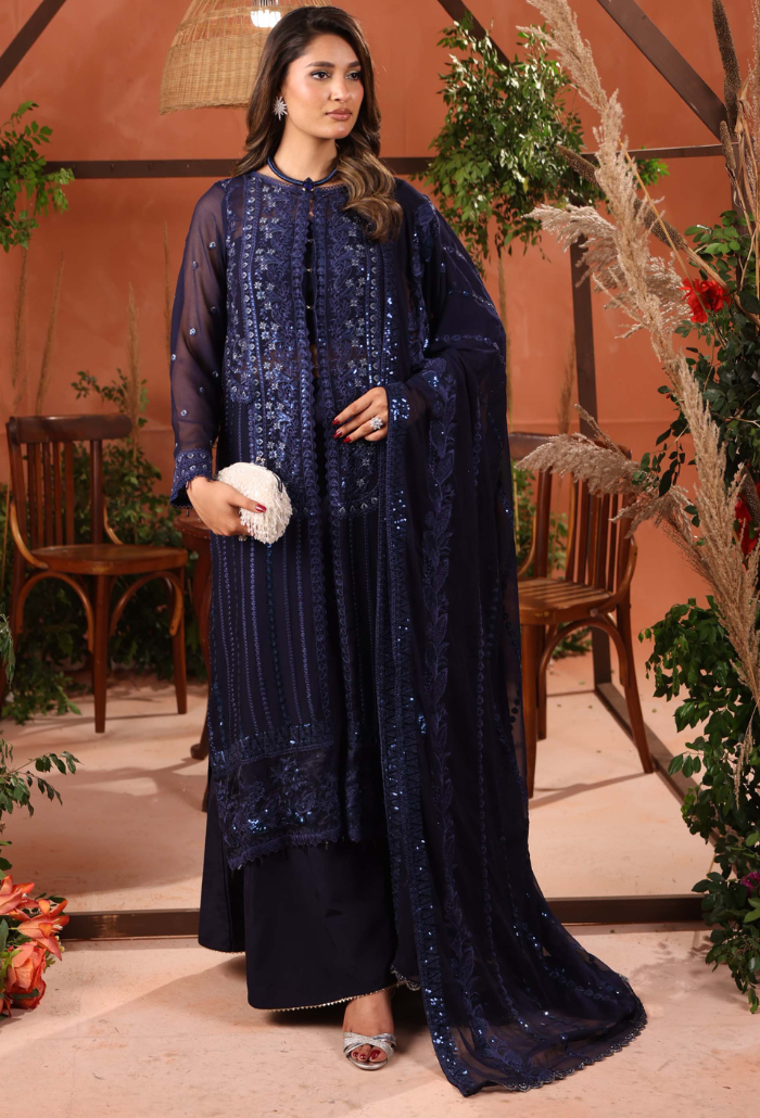 Heer By Humdum Stitched 3 Piece Formals Vol-02 Suit-D07