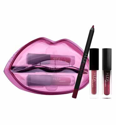 Huda Beauty Demi Matte & Cream Lip Set, Bawse & Famous