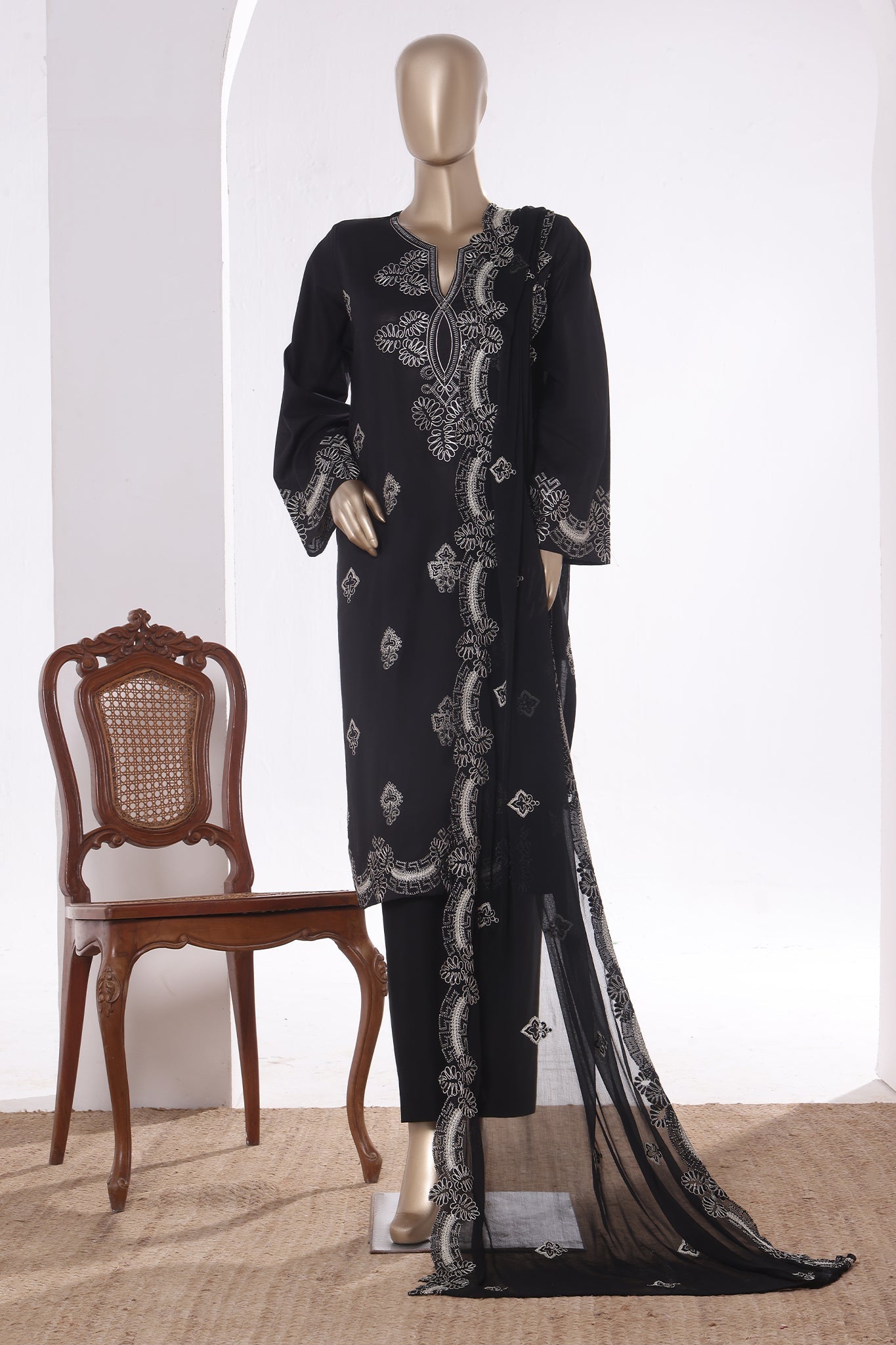 Khombi Stitched 3 Piece Luxury Cotton Collection'2025-195-B