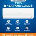 Haier Model HSU-19HFC/013USDC (W) Ac 1.5 Ton DC Inverter Split (Triple Inverter Series)- Latest | 1.5 Ton DC Inverter | Heat & Cool | UPS Enabled | Ampere Lock (ECO MODE) | Self Cleaning | Turbo Cooling