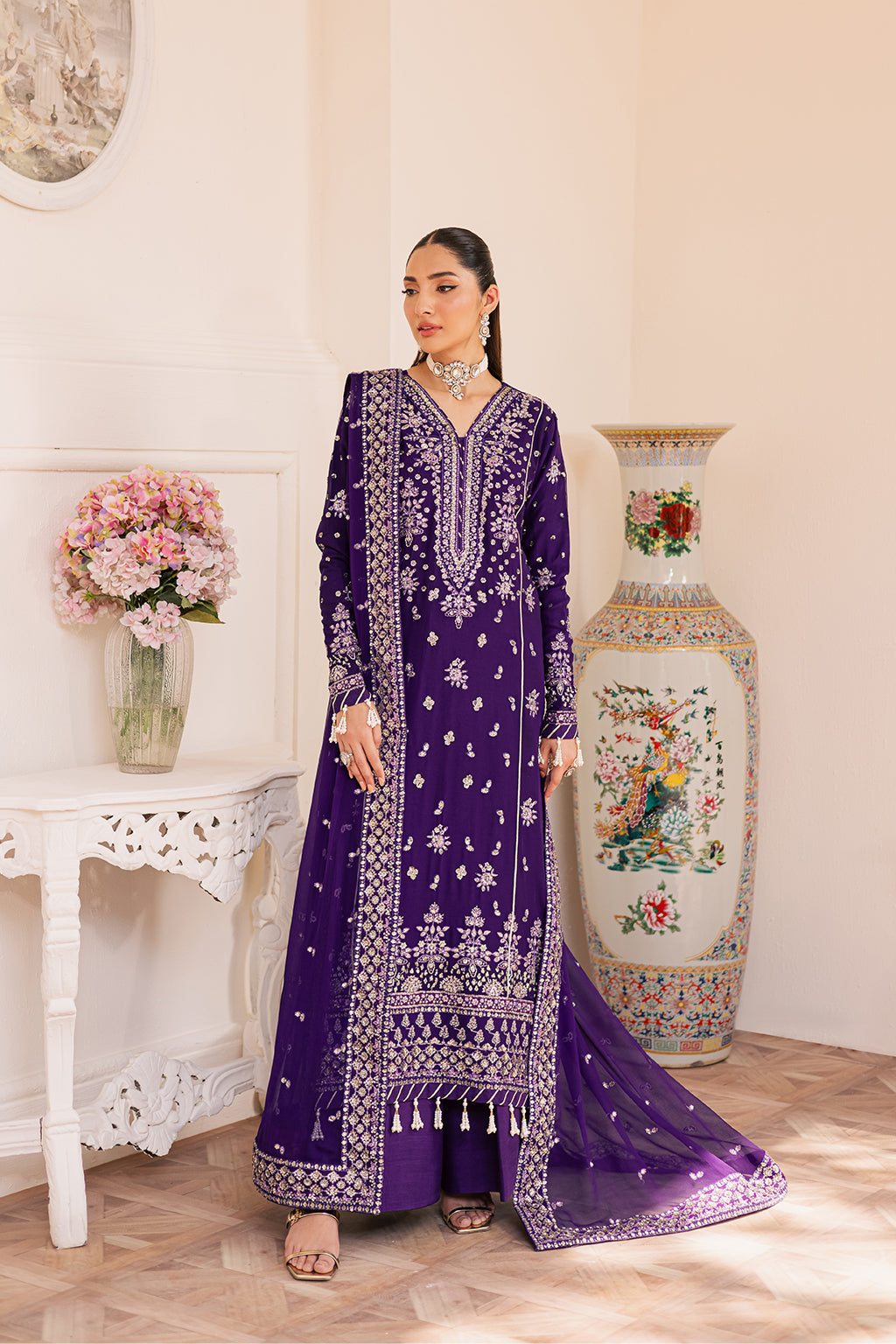 Suave By Emaan Adeel Unstitched 3 Piece Luxury Formals Suit-Calais