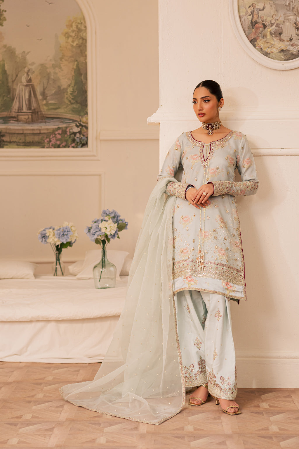 Suave By Emaan Adeel Unstitched 3 Piece Luxury Formals Suit-Elain