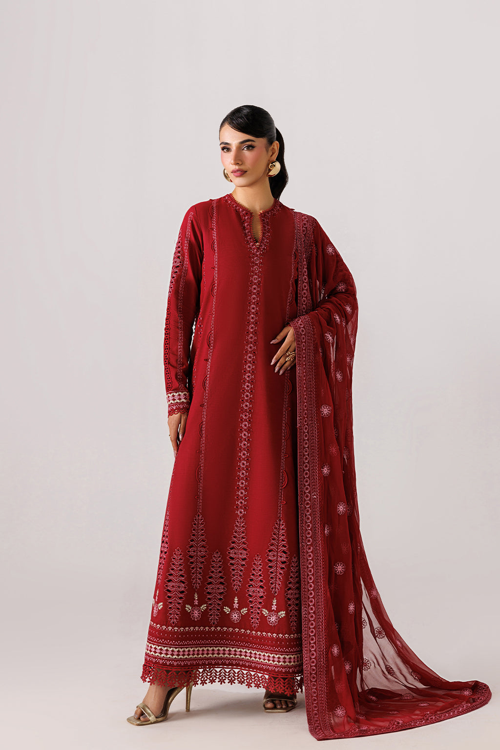 Beyond Basics By Emaan Adeel Stitched 3 Piece Eid Lawn Pret Suit-POISE