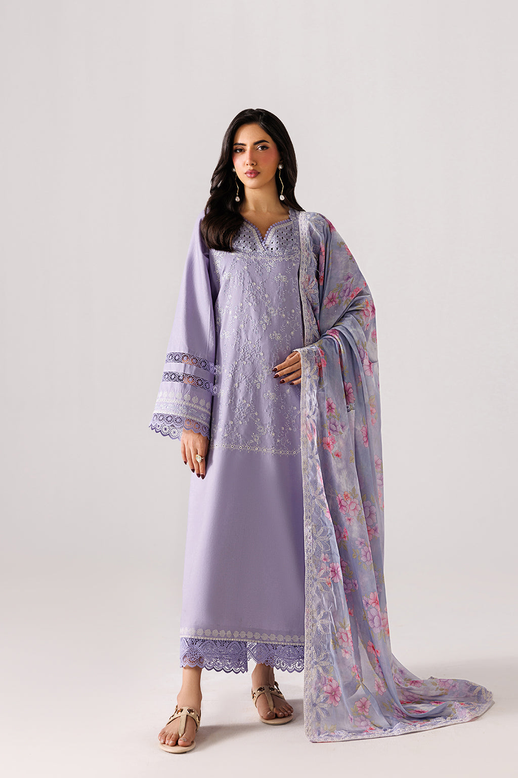 Beyond Basics By Emaan Adeel Stitched 3 Piece Eid Lawn Pret Suit-QUIET LUXE