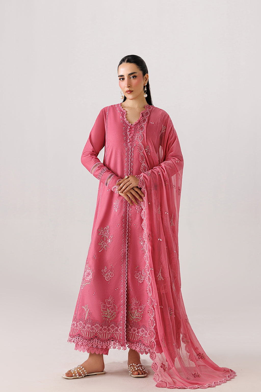 Beyond Basics By Emaan Adeel Stitched 3 Piece Eid Lawn Pret Suit-INES