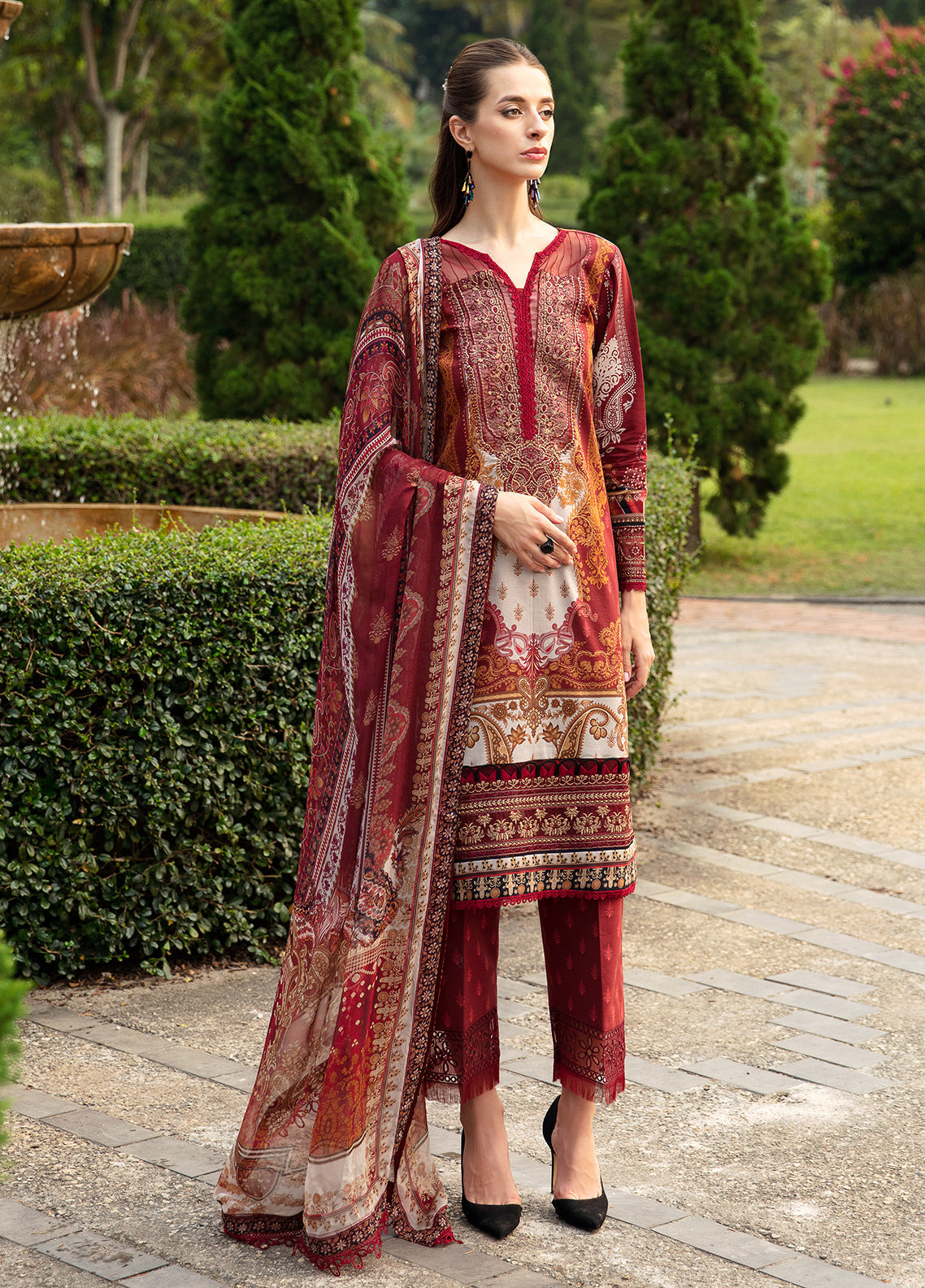 Springtime Ballet By Gulaal Unstitched 3 Piece Luxury Lawn Suit-AMARYLLIS (GL-L-24V1-09)