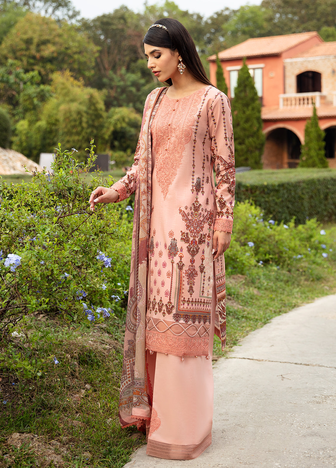 Springtime Ballet By Gulaal Unstitched 3 Piece Luxury Lawn Suit-HESTIA (GL-L-24V1-12)