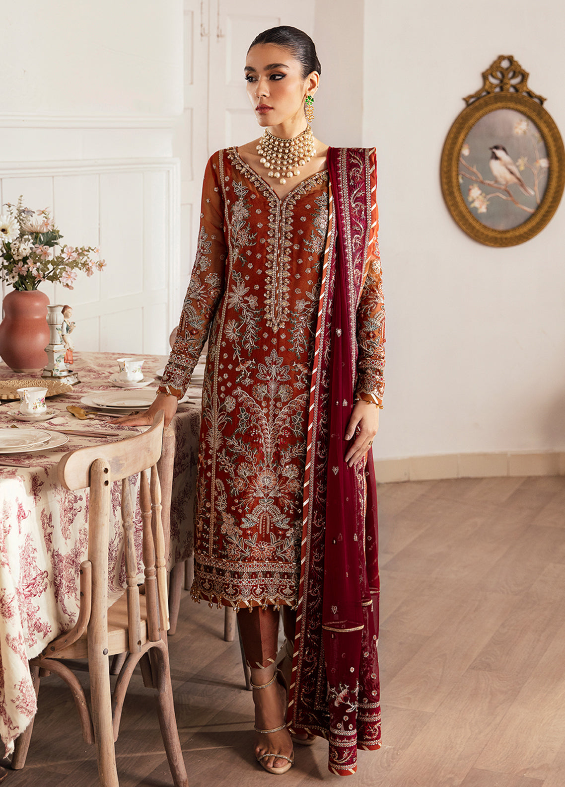 Gulaal Unstitched 3 Piece Emb Chiffon Vol-02 Suit-Laira