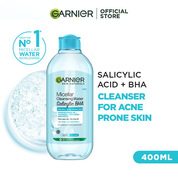 Garnier Salicylic + BHA Micellar Cleansing Water for Acne Prone Skin - 400Ml