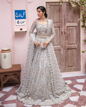 Mehernaaz By Gulaal Unstitched 3 Piece Bridal Couture Collection'2021-Nur B-09 (Without Veil)