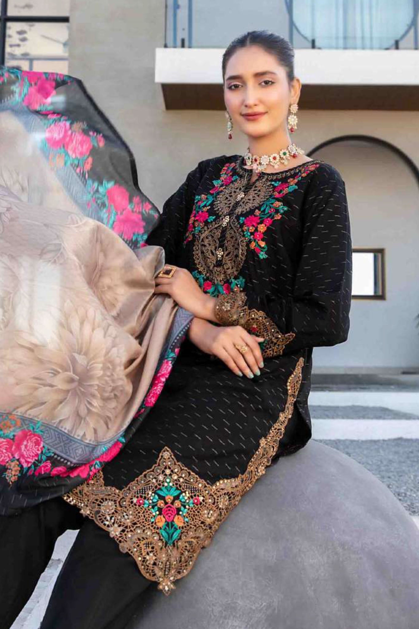 Calafia By Tawakkal Stitched 3 Piece Emb Lawn Collection-D-3149