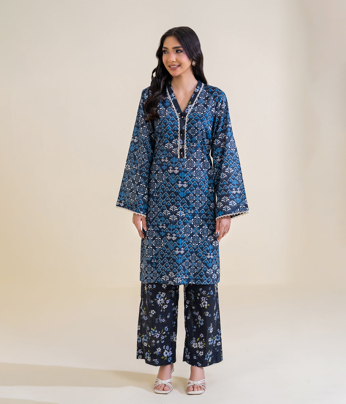 Har Din By Sinopia Stitched 2 Piece Printed Summer Lawn Suit-SS26-038-Blue