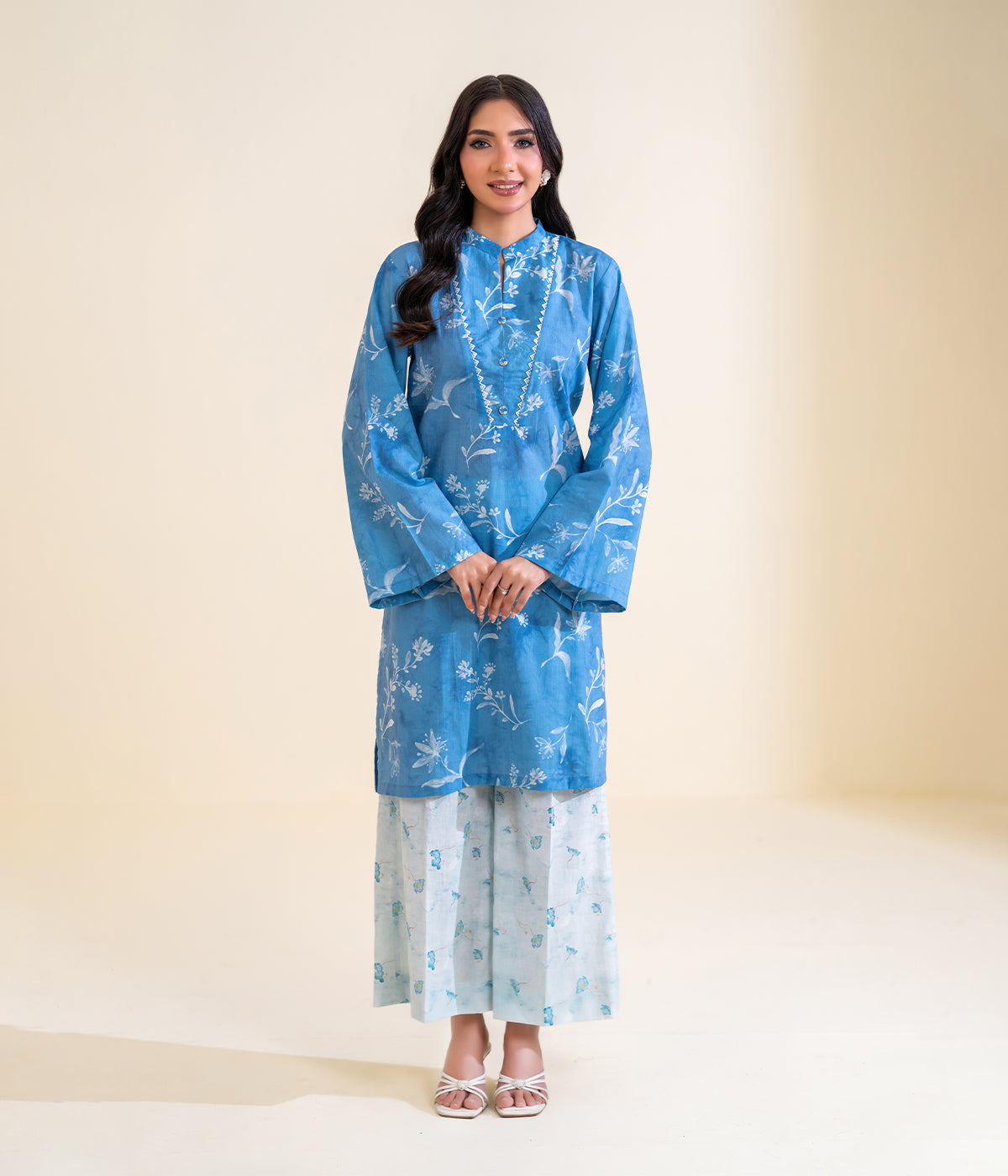 Har Din By Sinopia Stitched 2 Piece Printed Summer Lawn Suit-SS26-031-Sky Blue