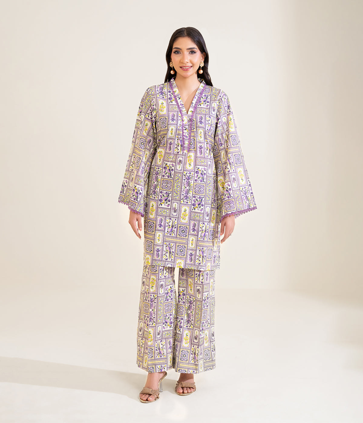 Har Din By Sinopia Stitched 2 Piece Printed Summer Lawn Suit-SS26-034-Purple