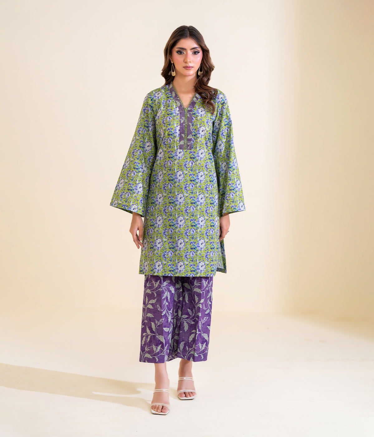 Har Din By Sinopia Stitched 2 Piece Printed Summer Lawn Suit-SS26-028-Green