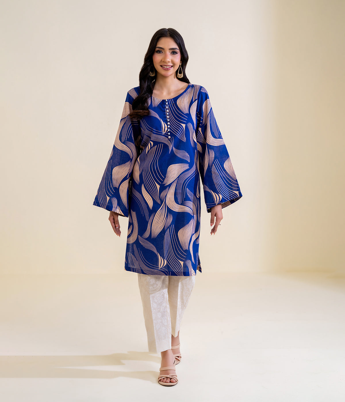 Har Din By Sinopia Stitched 2 Piece Printed Summer Lawn Suit-SS26-030-Blue