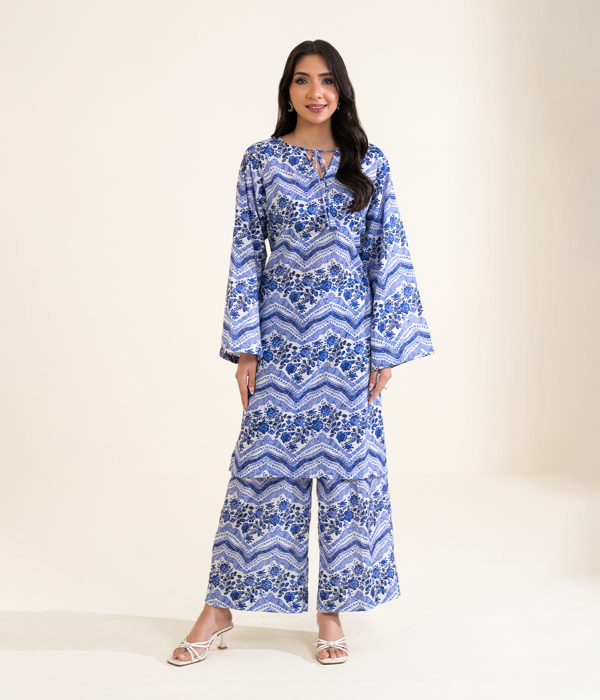 Sinopia Stitched 2 Piece Summer Women Suit-SS26-047-Purple