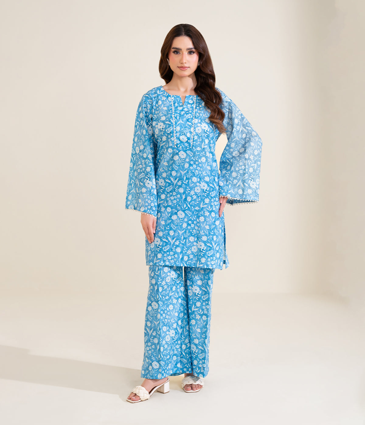Har Din By Sinopia Stitched 2 Piece Printed Summer Lawn Suit-SS26-033-Sky Blue