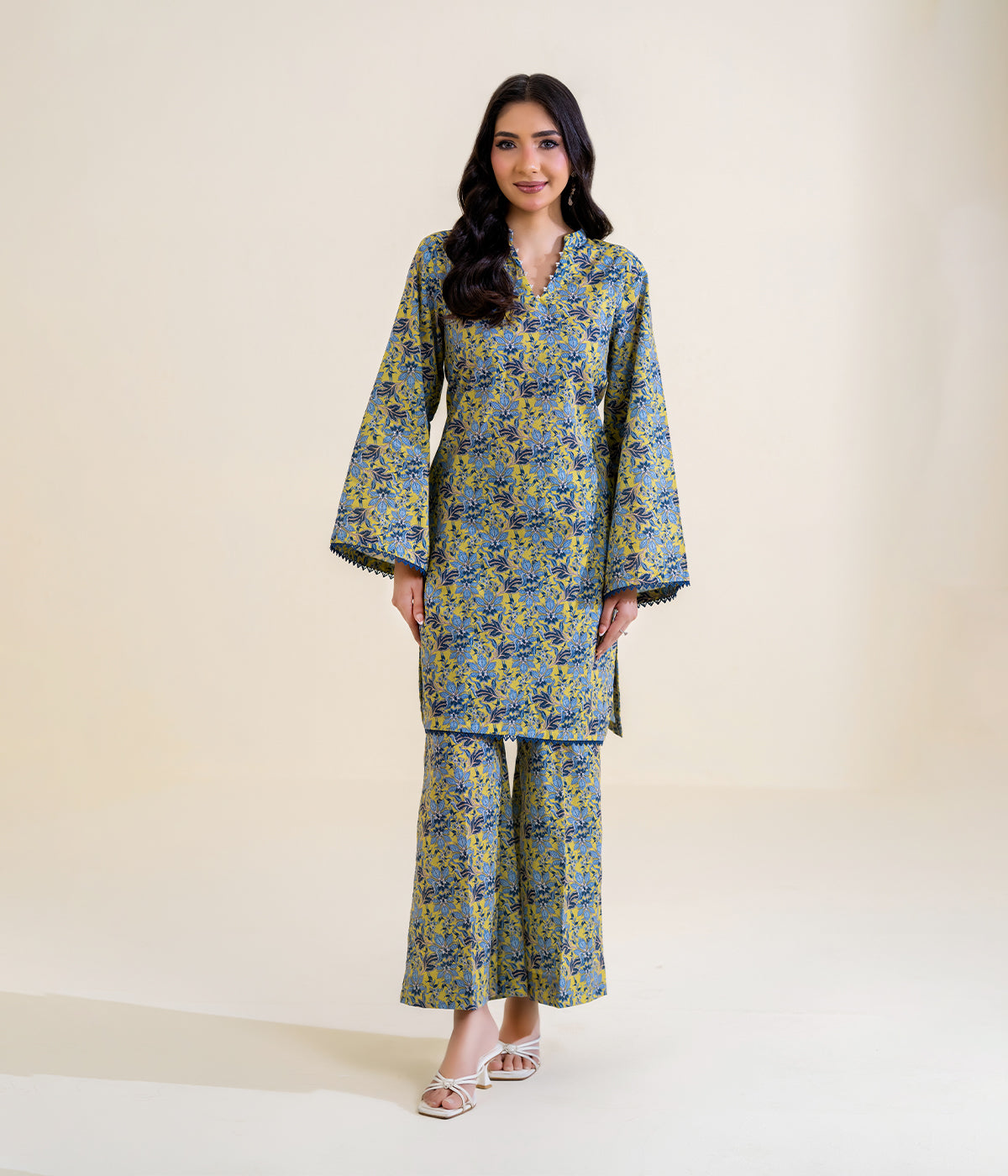 Har Din By Sinopia Stitched 2 Piece Printed Summer Lawn Suit-SS26-037-Yellow