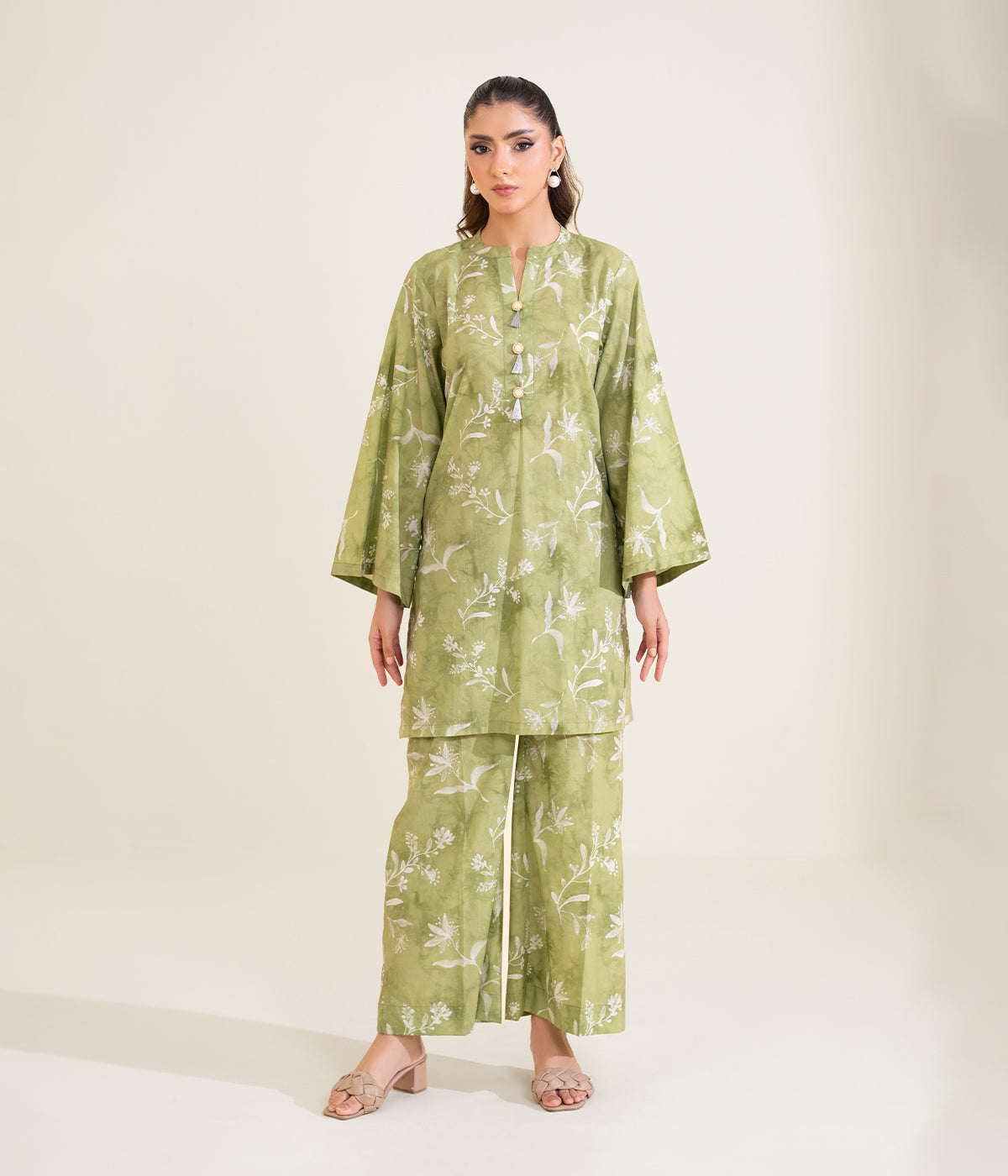 Har Din By Sinopia Stitched 2 Piece Printed Summer Lawn Suit-SS26-032-Kai Green
