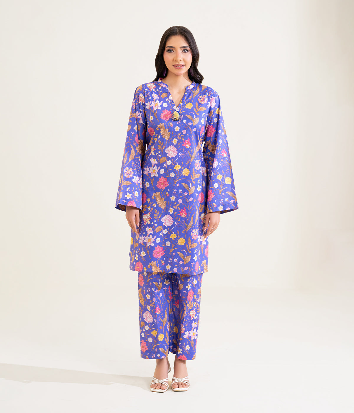 Sinopia Stitched 2 Piece Summer Women Suit-SS26-001-Purple