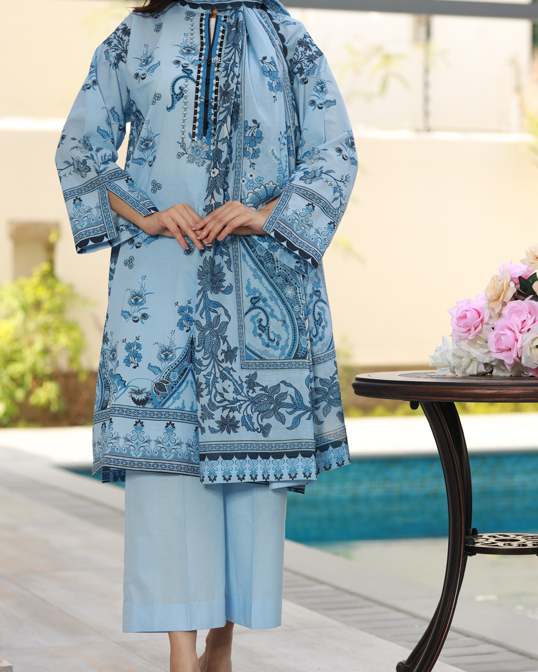 Chameli Studio-Summer Reverie Lawn Digital Print 3 Piece Unstitched Suit-WRTS-0009