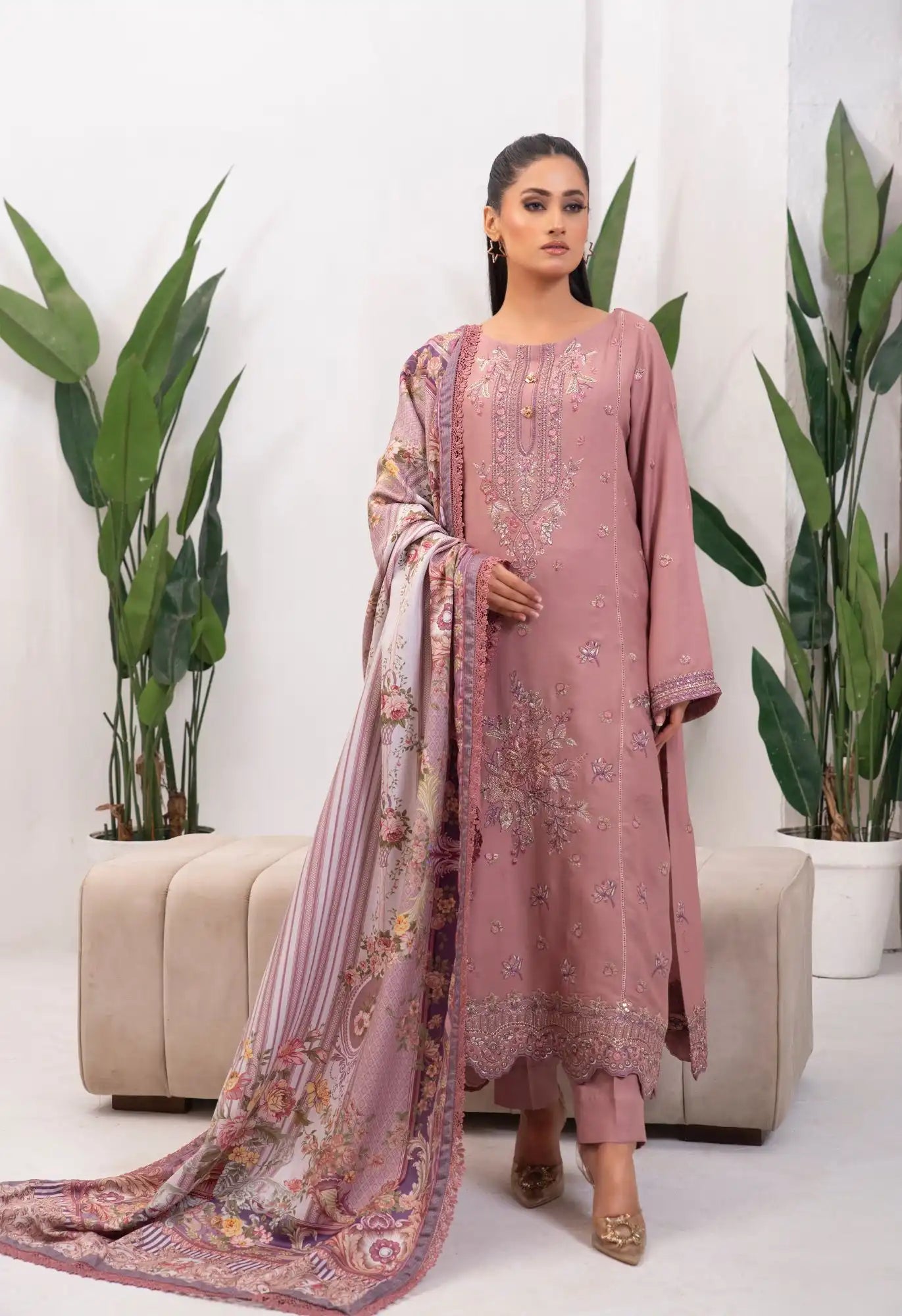 Dilkash By Inara Stitched 3 Piece Winter Suit-AERIS DR-06