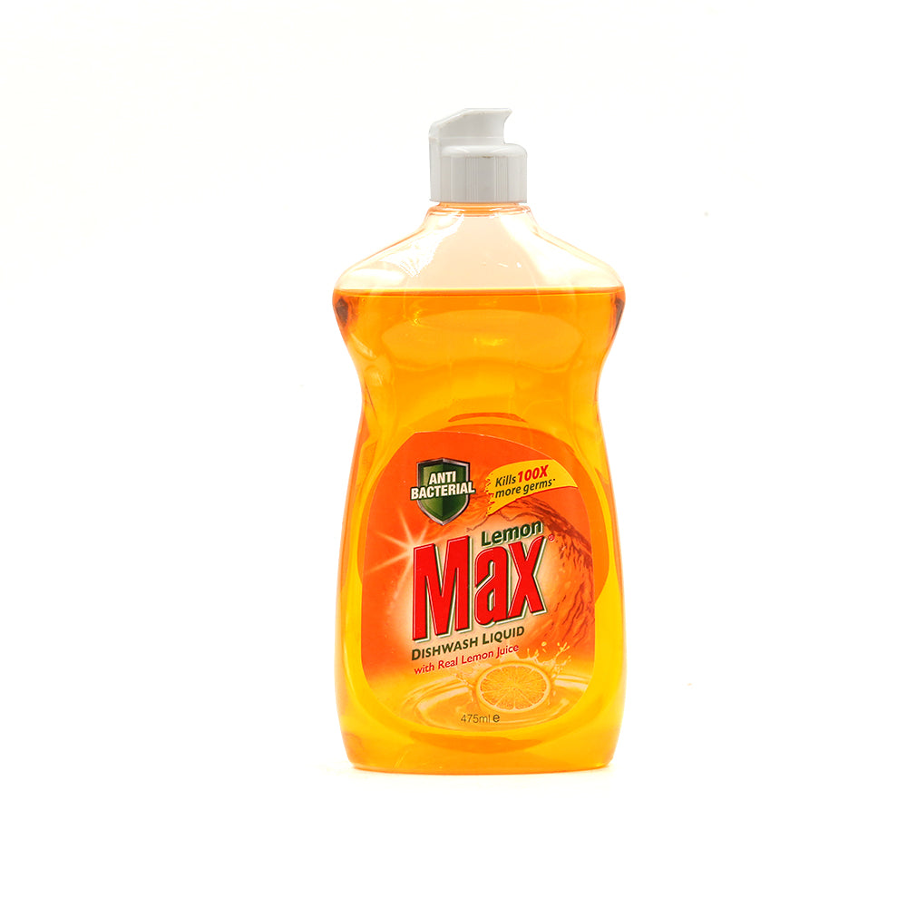 Lemon Max Dishwash Liquid Anti Bacterial 475ml - Snapcart.pk