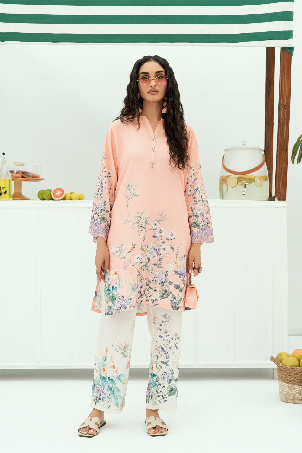 Raha By Amal Stitched Co Ords Cambric Vol-01 Collection'2025-Opal