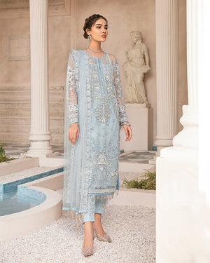 Mirabella By Gulaal Unstitched 3 Piece Eid Collection'2020-Wisteria Embroidered Net 4-piece Suit MG-01