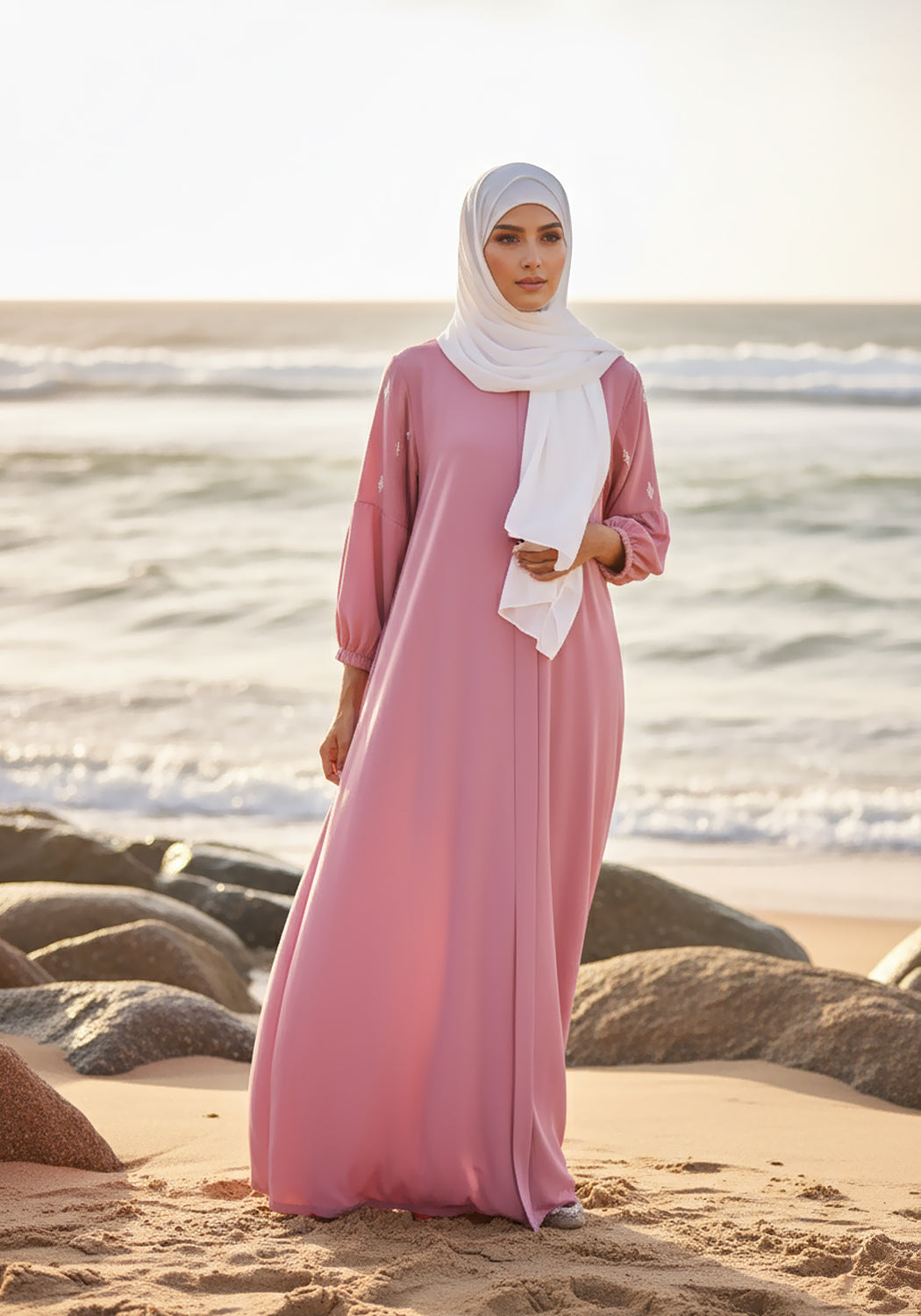 Hijabi.Pk Precious Pink Abaya