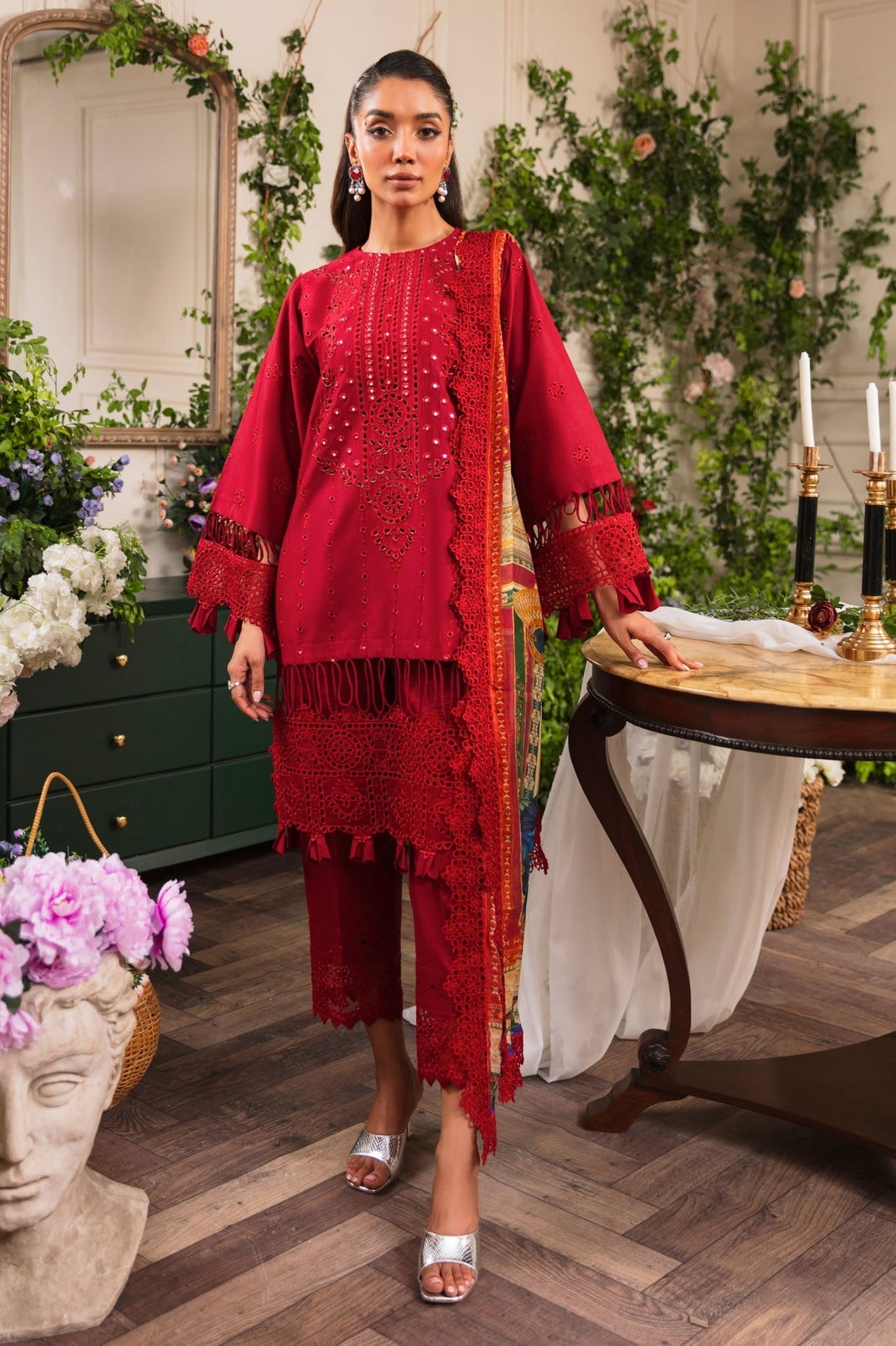 Pairi Daeza By Nine Needles Unstitched 3 Piece Luxury Lawn Suit-Vine-NL-08