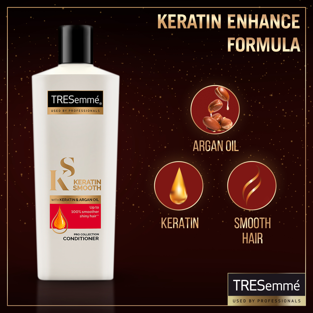 Bundle - Pack of 2 Tresemme Conditioner Keratin Smooth & Straight - 160Ml