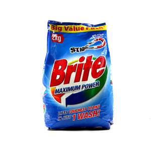 Brite Washing Powder Maximum Power 2kg - Snapcart.pk