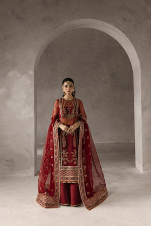 Elysee By Imran Ramzan Unstitched 3 Piece Luxury Formals Collection'2025-Pivoine Écarlate