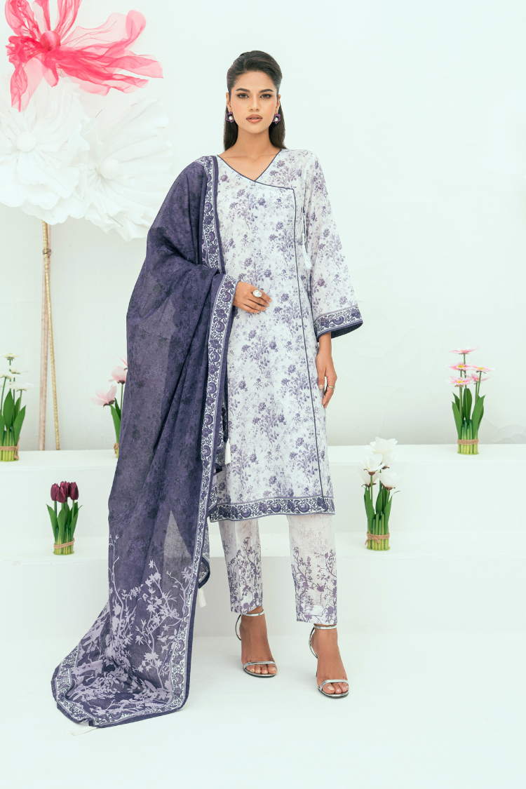 Amal Unstitched 3 Piece Printed Lawn Collection