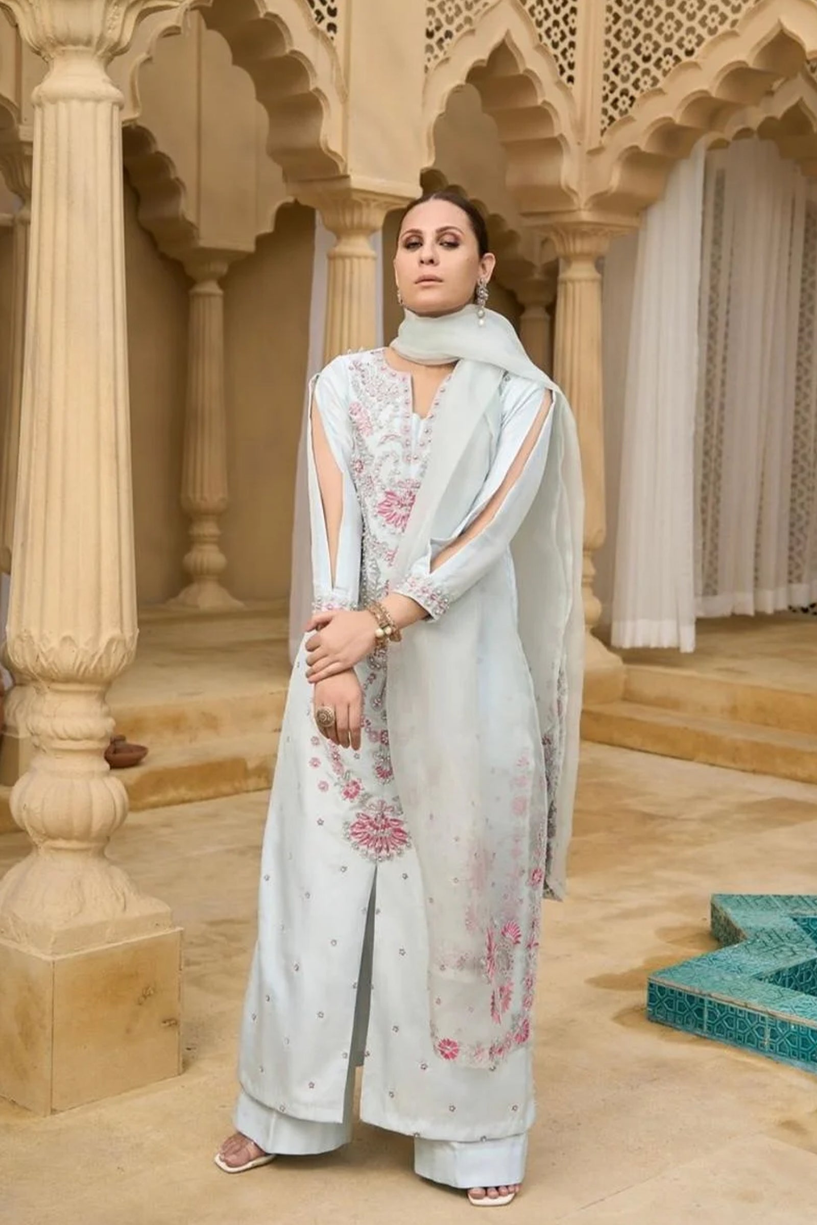 Luna By Mariam Malik Stitched 2 Piece Luxe Silk Pret Collection'2025-Luna- Luxury Pret' - 21