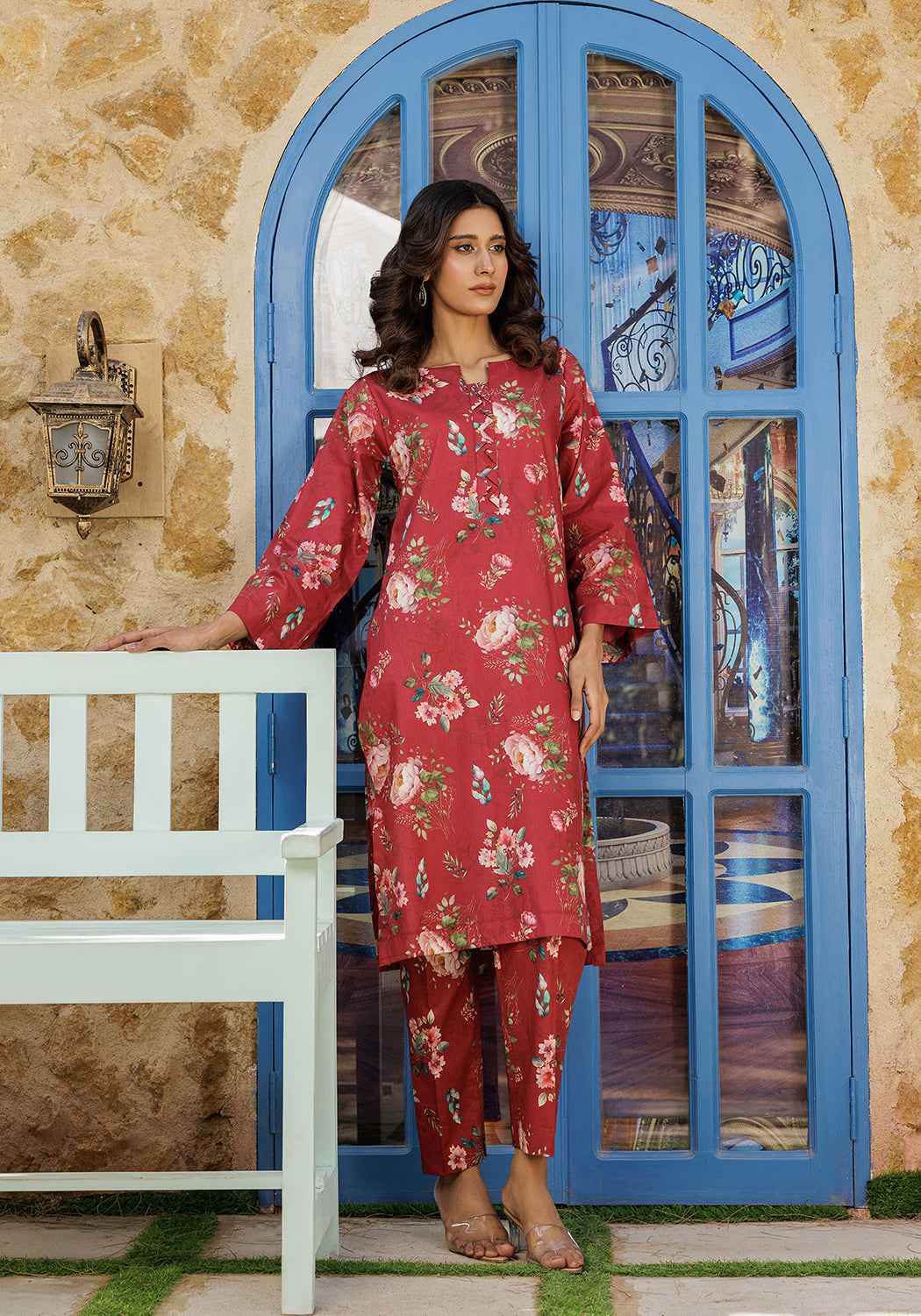Zarasi.Pk Stitched 2 Piece Printed Lawn Collection'2025-Garnet