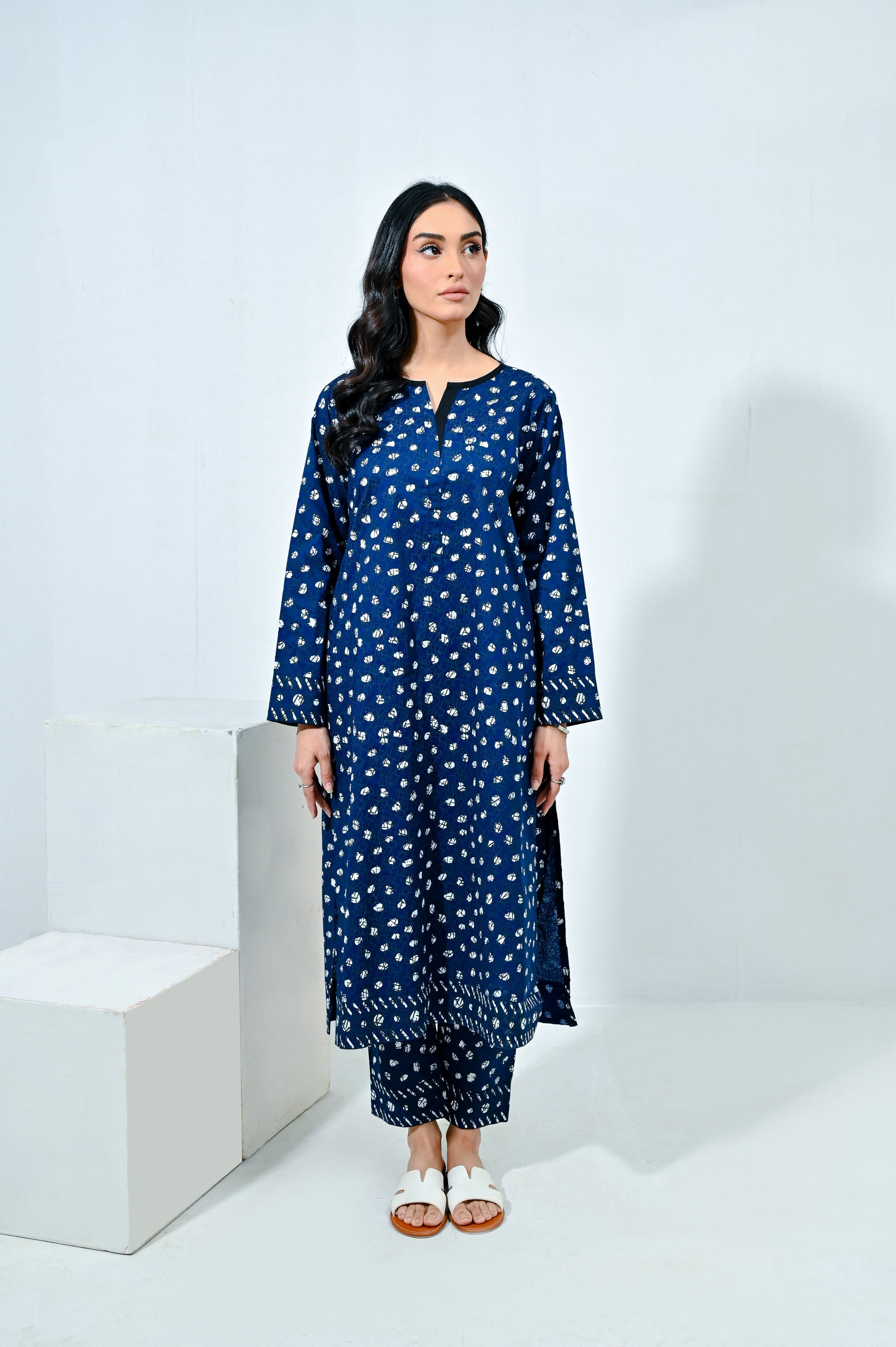 Print Power By Mashrib Stitched 2 Piece Summer Suit-Valor - 2pc