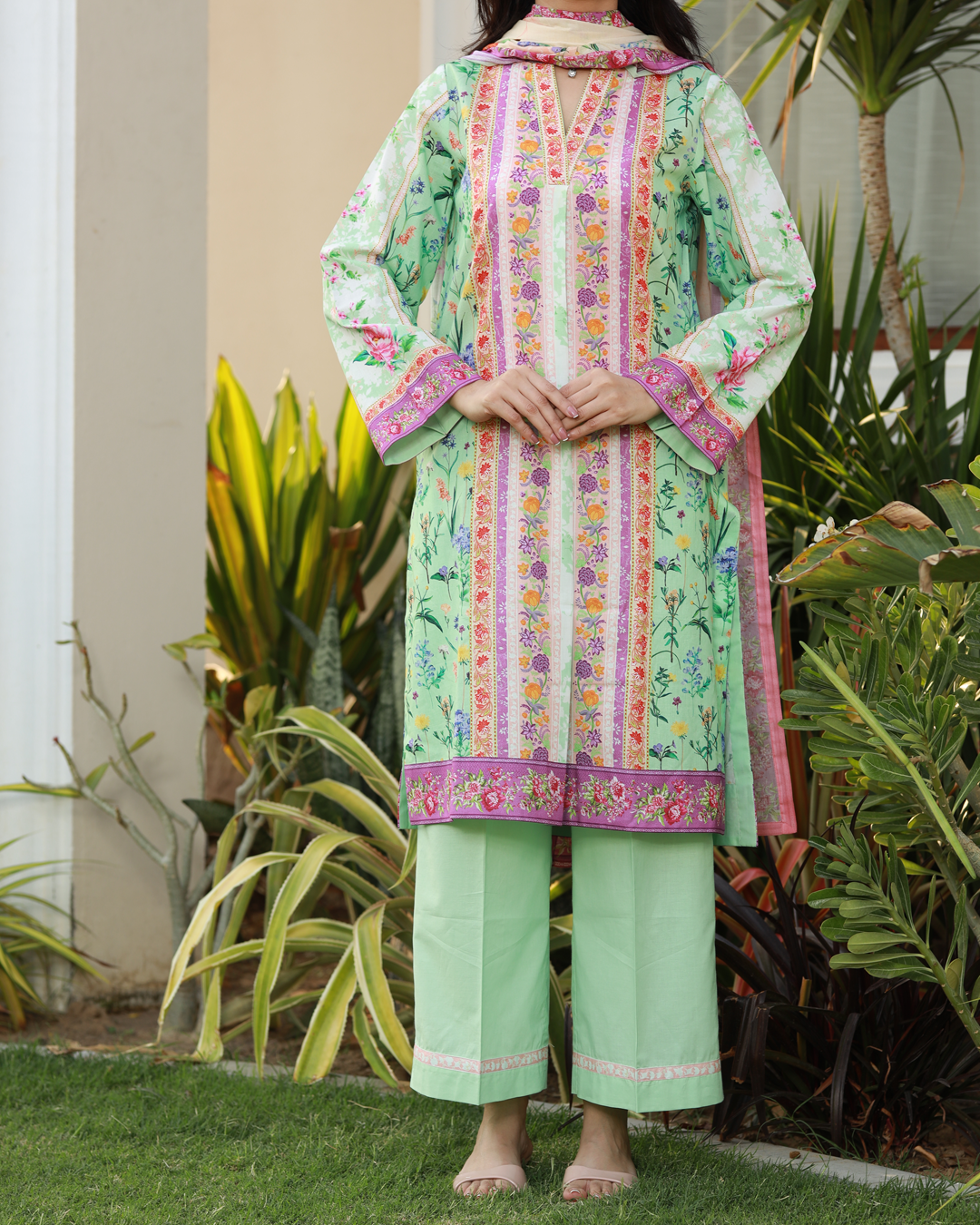 Chameli Studio-Colors of Confidence Lawn Digital Print 3 Piece Unstitched Suit-WRTS-0005